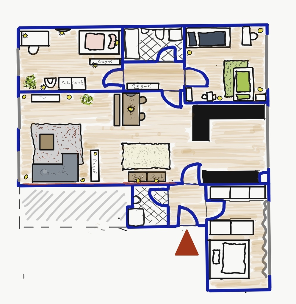Mit 3 Kindern in einer 4-Zimmer-Wohnung - wohn einfach